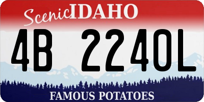 ID license plate 4B2240L