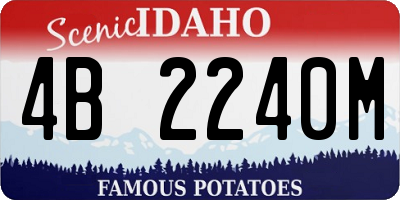 ID license plate 4B2240M