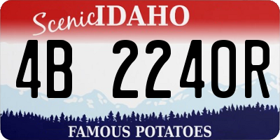 ID license plate 4B2240R