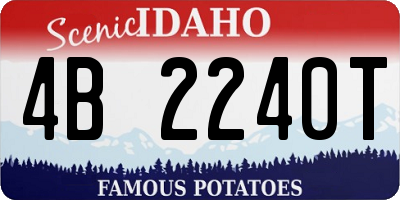 ID license plate 4B2240T