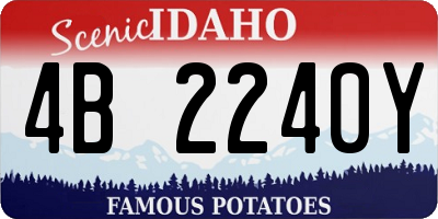 ID license plate 4B2240Y