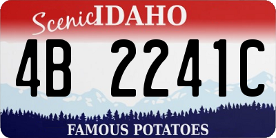 ID license plate 4B2241C