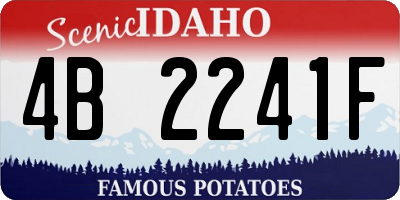 ID license plate 4B2241F