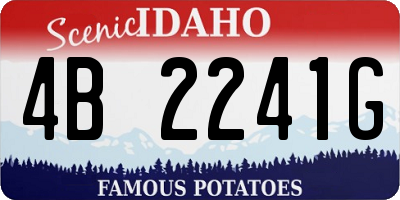 ID license plate 4B2241G
