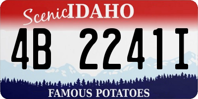 ID license plate 4B2241I