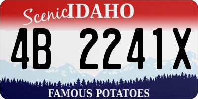 ID license plate 4B2241X