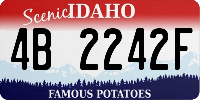 ID license plate 4B2242F