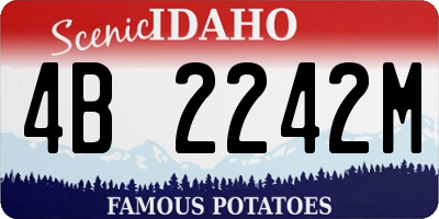 ID license plate 4B2242M