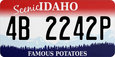 ID license plate 4B2242P