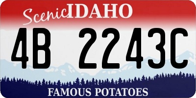 ID license plate 4B2243C
