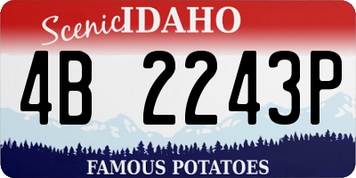 ID license plate 4B2243P