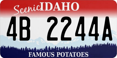 ID license plate 4B2244A