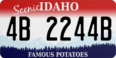 ID license plate 4B2244B