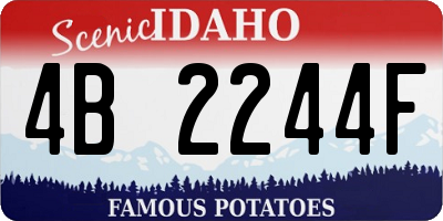 ID license plate 4B2244F