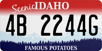 ID license plate 4B2244G