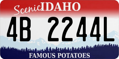 ID license plate 4B2244L