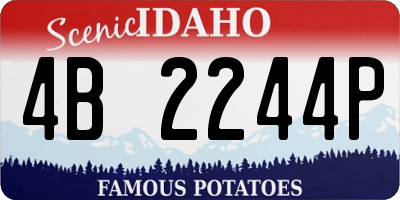 ID license plate 4B2244P