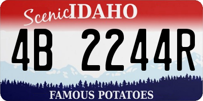 ID license plate 4B2244R