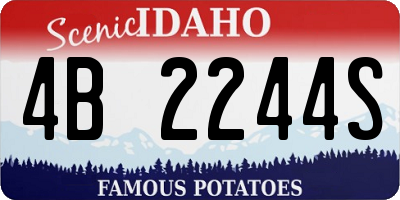 ID license plate 4B2244S