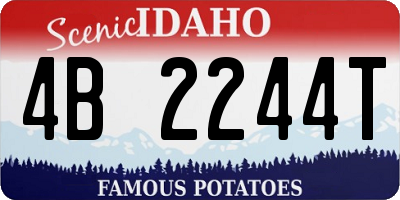 ID license plate 4B2244T