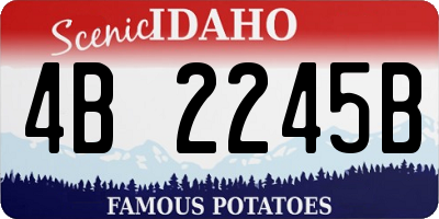 ID license plate 4B2245B