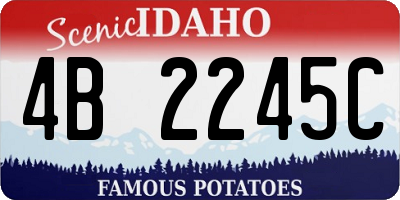 ID license plate 4B2245C