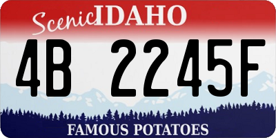 ID license plate 4B2245F