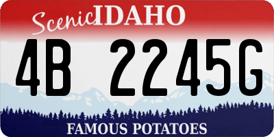 ID license plate 4B2245G