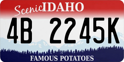 ID license plate 4B2245K