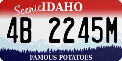 ID license plate 4B2245M
