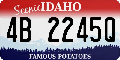 ID license plate 4B2245Q