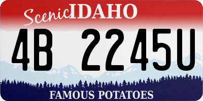 ID license plate 4B2245U
