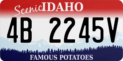 ID license plate 4B2245V