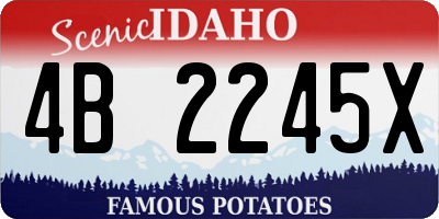 ID license plate 4B2245X