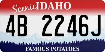 ID license plate 4B2246J