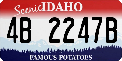 ID license plate 4B2247B