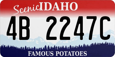 ID license plate 4B2247C