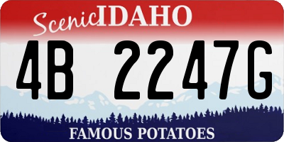 ID license plate 4B2247G