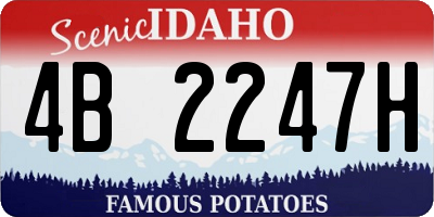 ID license plate 4B2247H