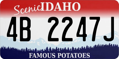 ID license plate 4B2247J