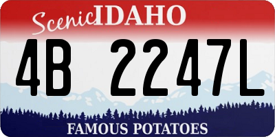ID license plate 4B2247L