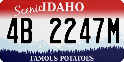 ID license plate 4B2247M