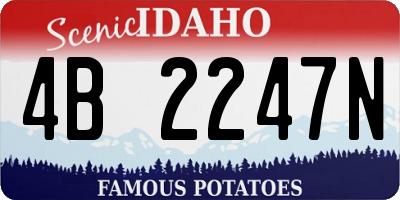 ID license plate 4B2247N