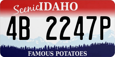 ID license plate 4B2247P