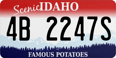 ID license plate 4B2247S