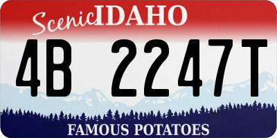 ID license plate 4B2247T