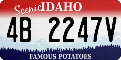 ID license plate 4B2247V