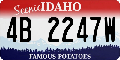 ID license plate 4B2247W