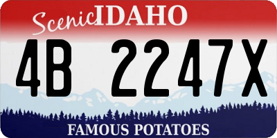 ID license plate 4B2247X