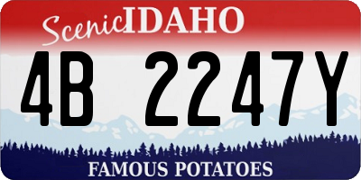ID license plate 4B2247Y
